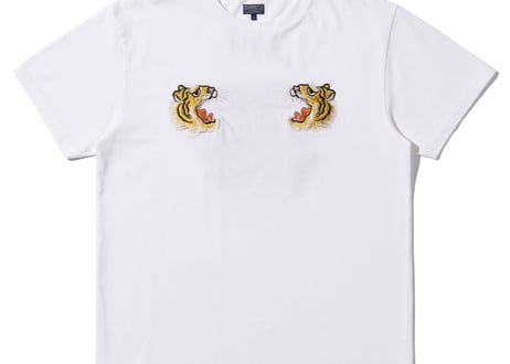 テーラー東洋 TAILOR TOYO SUKA T-SHIRT EMBROIDERED “TIGER HEAD” スカジャン  ホワイト
