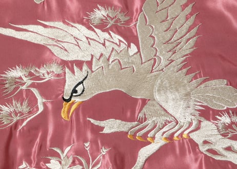 テーラー東洋スカジャン  ACETATE SOUVENIR JACKET“WHITE EAGLE” × “LANDSCAPE”