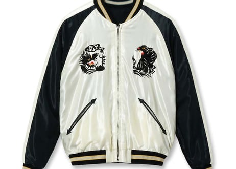 テーラー東洋スカジャン Acetate Souvenir Jacket “ROARING TIGER” × “BLACK DRAGON”