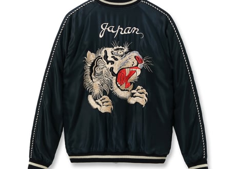 テーラー東洋スカジャン Acetate Souvenir Jacket “TIGER HEAD” × “CHEVY LOVER” (AGING MODEL)