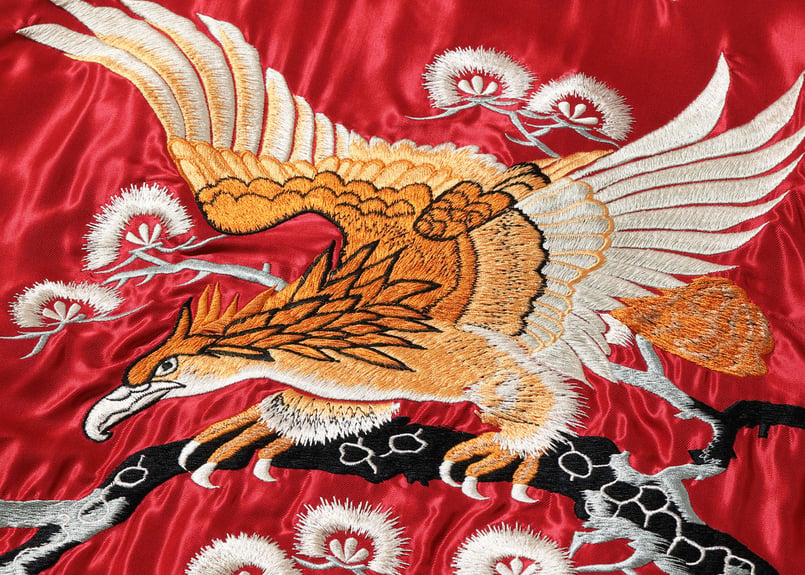 鷹 テーラー東洋 スカジャン テーラー東洋スカジャン EAGLE JAPAN MAP