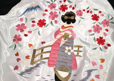 タイトル：TAILOR TOYO テーラー東洋 ACETATE SOUVENIR JACKET "舞子"X"WHITE EAGLE"横須賀MIKASA
