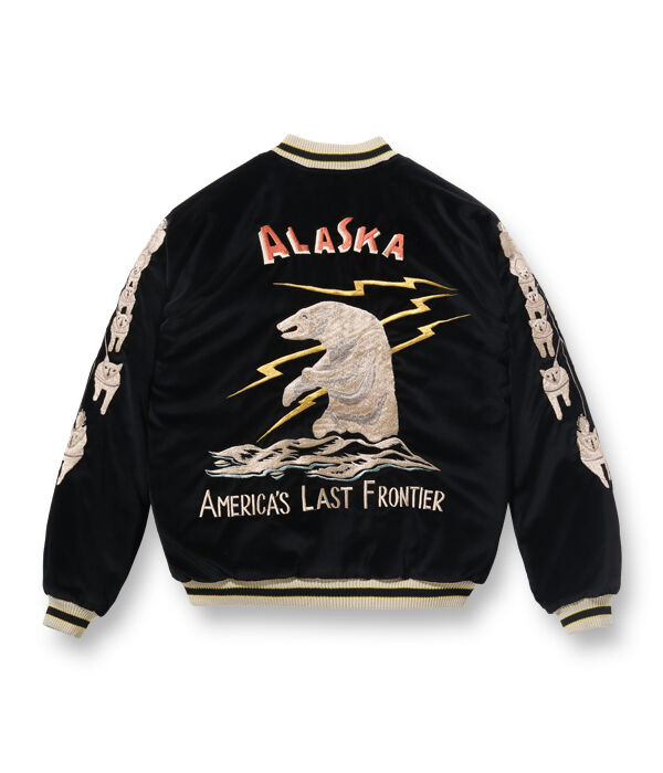 【週末限定値下げ】three face スカジャン 別珍 アラスカ ビッグサイズ テーラー東洋スカジャン 別珍 Velveteen Souvenir Jacket “POLAR