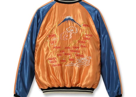 テーラー東洋スカジャン  Acetate Souvenir Jacket “TIGER HEAD” × “JAPAN MAP”