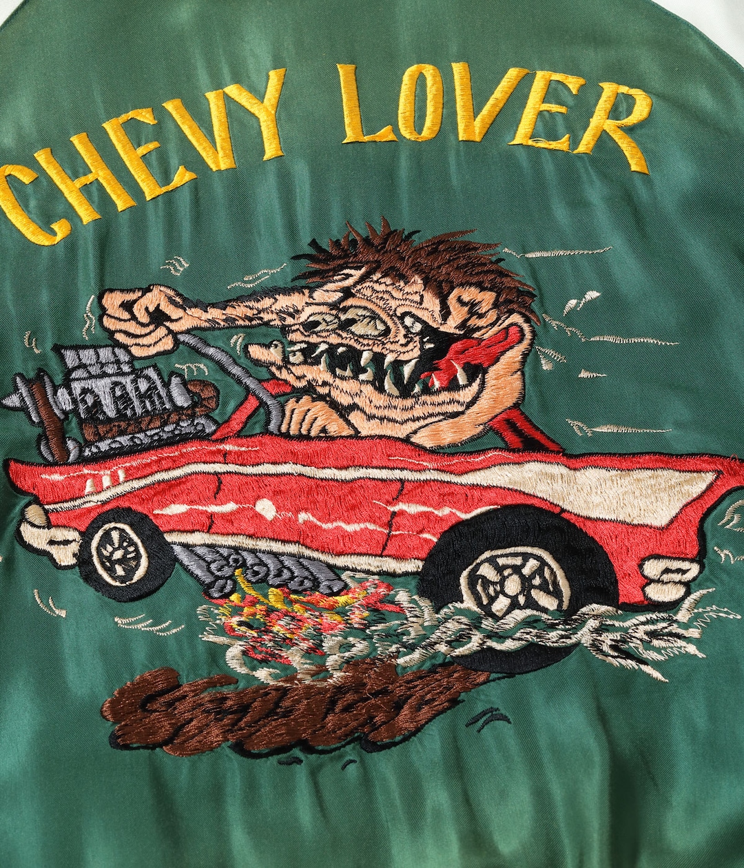 テーラー東洋　TIGER HEAD CHEVY LOVER Mサイズ テーラー東洋スカジャン Acetate Souvenir Jacket “TIGER HEAD
