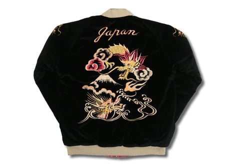 TAILOR TOYO テーラー東洋 VELVETEEN SOUVENIR JACKET "DUELLING DRAGONS & LANDSCAPE"