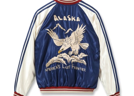 テーラー東洋スカジャン  ACETATE SOUVENIR JACKET“ALASKAN EAGLE” × “DOG SLED”