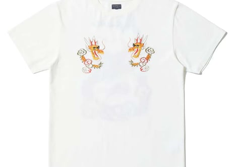 テーラー東洋 TAILOR TOYO SUKA T-SHIRT EMBROIDERED “DRAGON” スカジャン  ホワイト