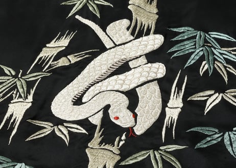 テーラー東洋 港商  巳年 限定Acetate Souvenir Jacket 東洋エンタープライズ  60周年記念モデル “WHITE SNAKE” × “JAPAN MAP & SNAKE”