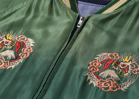 テーラー東洋スカジャン Acetate Souvenir Jacket“DRAGON HEAD” × “ROARING TIGER”(AGING MODEL)