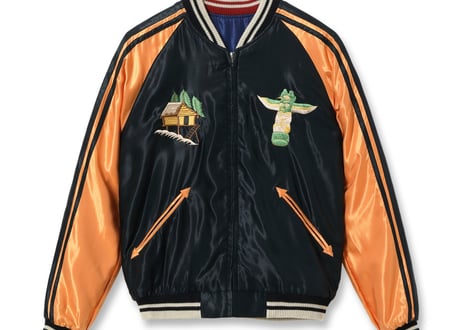テーラー東洋スカジャン  ACETATE SOUVENIR JACKET“ALASKAN EAGLE” × “DOG SLED”