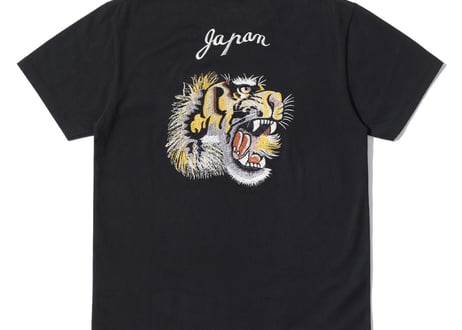 テーラー東洋 TAILOR TOYO SUKA T-SHIRT EMBROIDERED “TIGER HEAD” スカジャン  ブラック