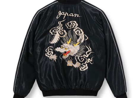 テーラー東洋スカジャン  ACETATE SOUVENIR JACKET “WHITE DRAGON” × “LANDSCAPE”