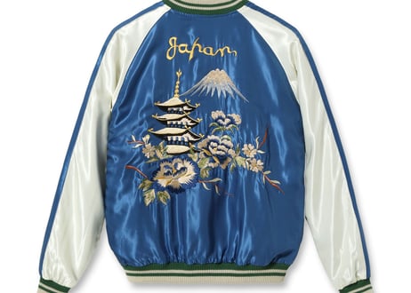 テーラー東洋スカジャン  ACETATE SOUVENIR JACKET“WHITE EAGLE” × “LANDSCAPE”