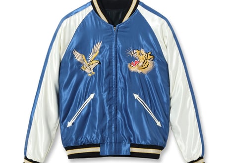 テーラー東洋スカジャン  ACETATE SOUVENIR JACKET“WHITE TIGER” × “GOLD DRAGON”