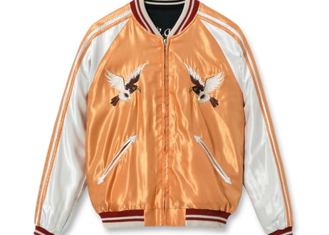 テーラー東洋スカジャン  ACETATE SOUVENIR JACKET“WHITE DRAGON” × “EAGLE”