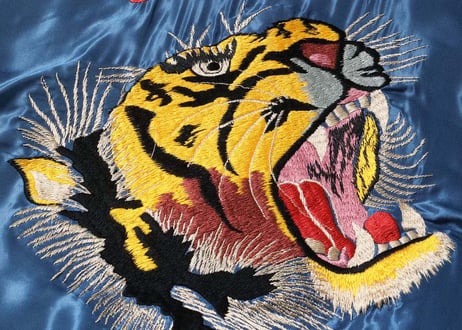テーラー東洋スカジャン  Acetate Souvenir Jacket “TIGER HEAD” × “JAPAN MAP”