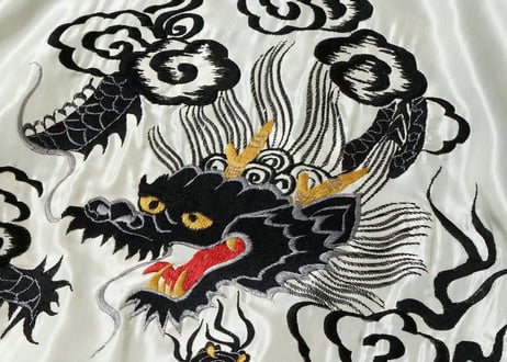 テーラー東洋スカジャン Acetate Souvenir Jacket “ROARING TIGER” × “BLACK DRAGON”