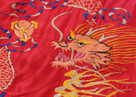 テーラー東洋スカジャン Acetate Souvenir Jacket “TIGER HEAD” × “DRAGON” (AGING MODEL)