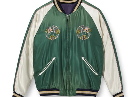 テーラー東洋スカジャン Acetate Souvenir Jacket“DUELLING DRAGONS” × “U.S.S. PRINCETON” (AGING MODEL)
