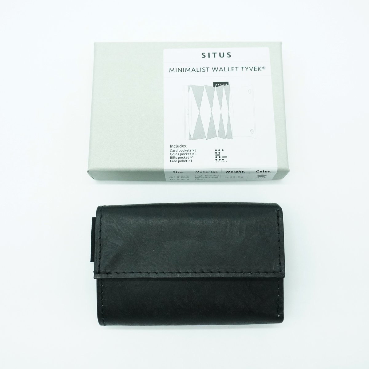 SITUS - SITUS Minimalist Wallet Tyvek® [ Blac