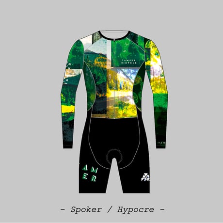 - B/WIND -  [Spoker / Hypocre] semiseparate Long-s-suit  [ Men / Women ][GREEN&YELLOW]