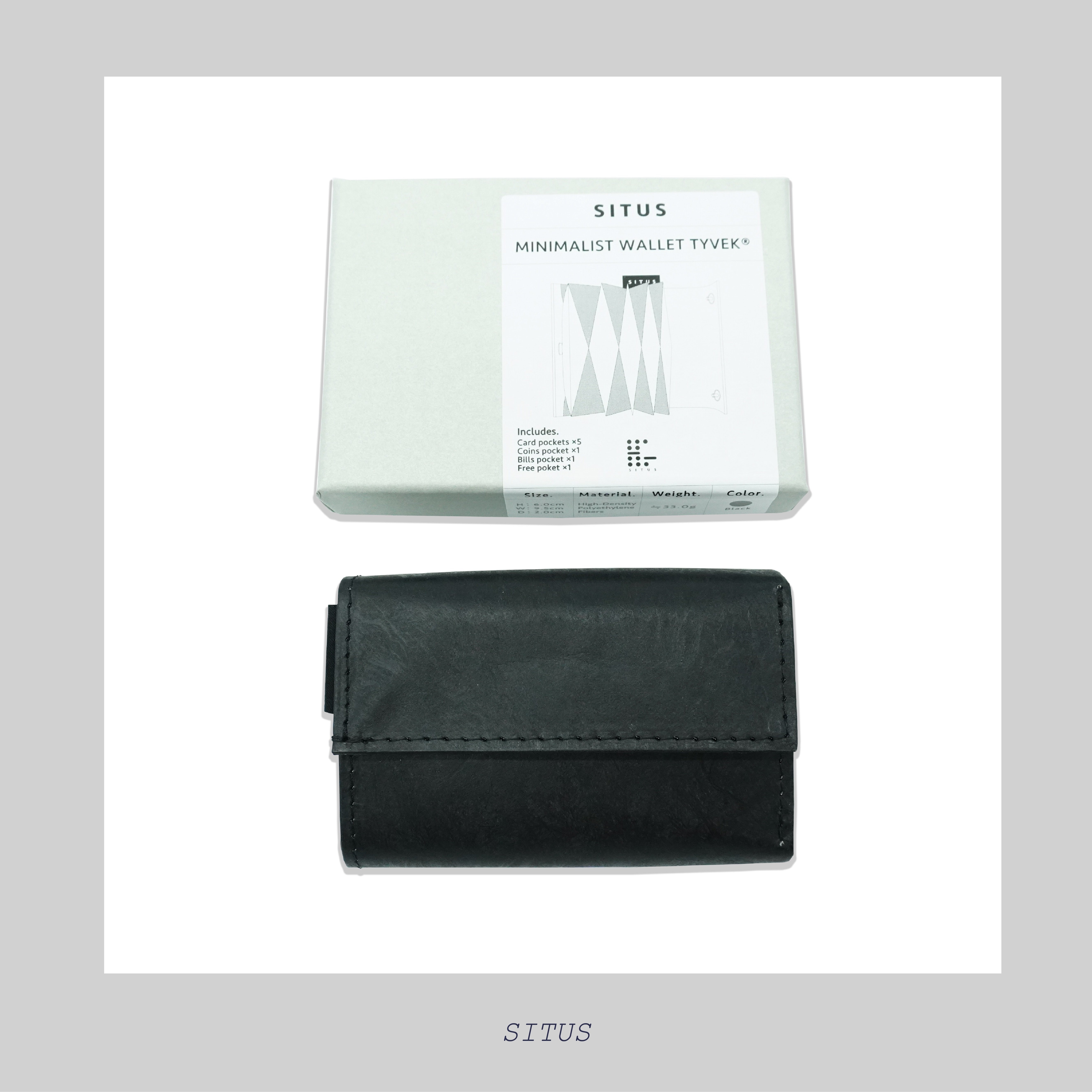 SITUS - SITUS Minimalist Wallet Tyvek® [ Blac