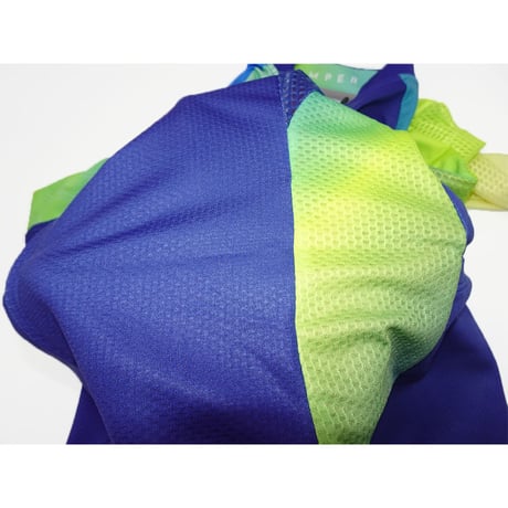[ Women ] Oblique Light - Geometric Arch - ブルー×ライトブルー×イエロー