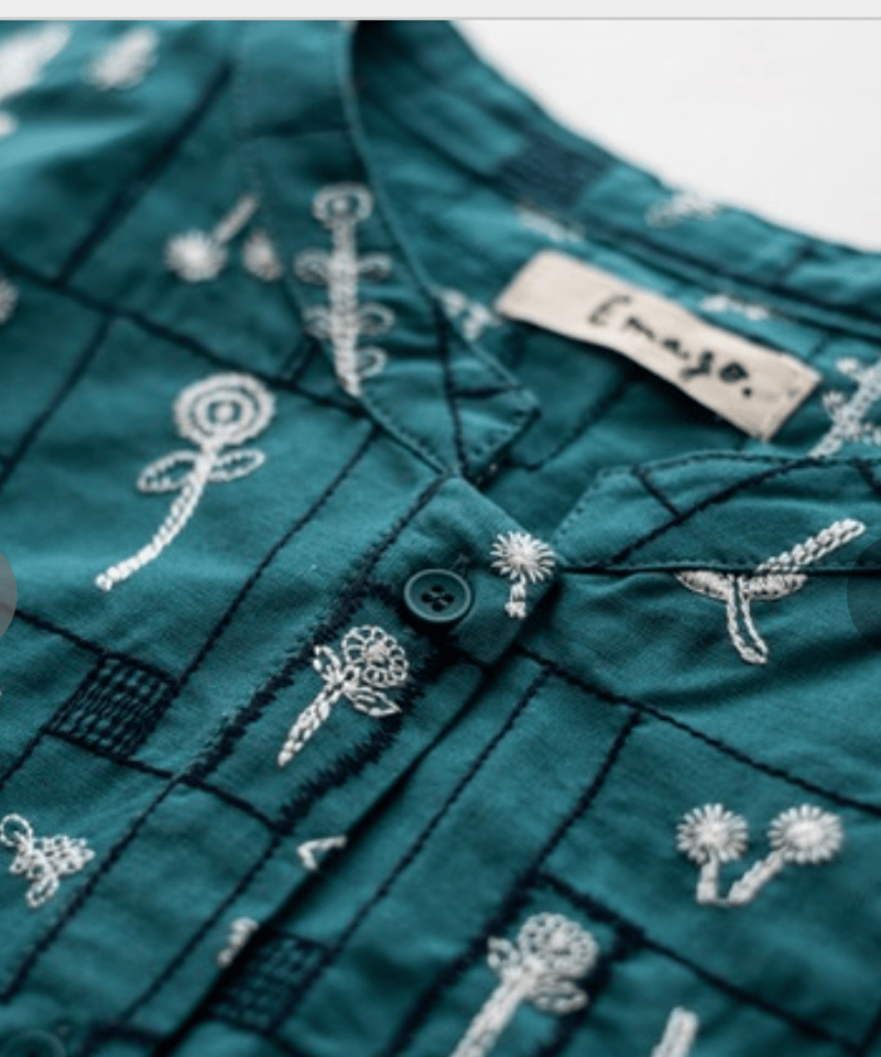 Emago 花柄刺繍 長袖シャツワンピース 楽天市場】北欧花プリントシャツワンピース emago 北欧
