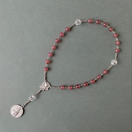 ＊展示＊ピンクエピドード＊聖エリザベトのチャプレット