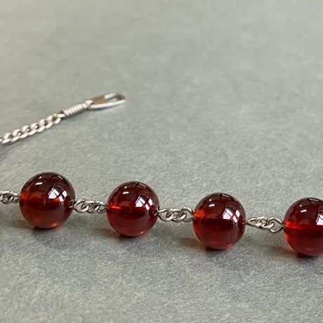 ＊展示＊大天使ガブリエル＊グロシュラーガーネットのロザリオブレスレット