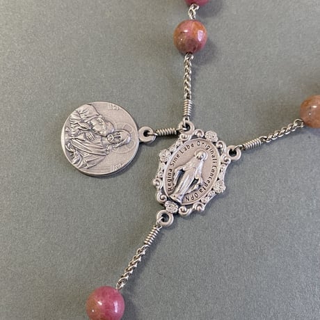 ＊展示＊ロードナイトインガーネット＊カルメル会のミニロザリオ