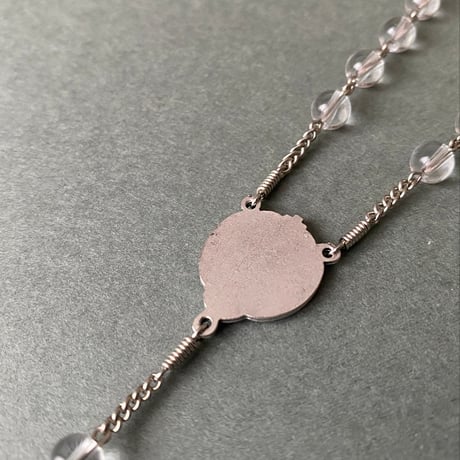 ＊不思議のメダイと天使＊天然水晶の5連ロザリオ