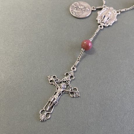 ＊展示＊ロードナイトインガーネット＊カルメル会のミニロザリオ