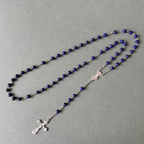 ＊12の星の冠のマリア様＊ラピスラズリの5連ロザリオ