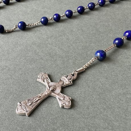 ＊12の星の冠のマリア様＊ラピスラズリの5連ロザリオ
