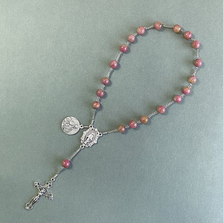 ＊展示＊ロードナイトインガーネット＊カルメル会のミニロザリオ