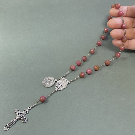 ＊展示＊ロードナイトインガーネット＊カルメル会のミニロザリオ