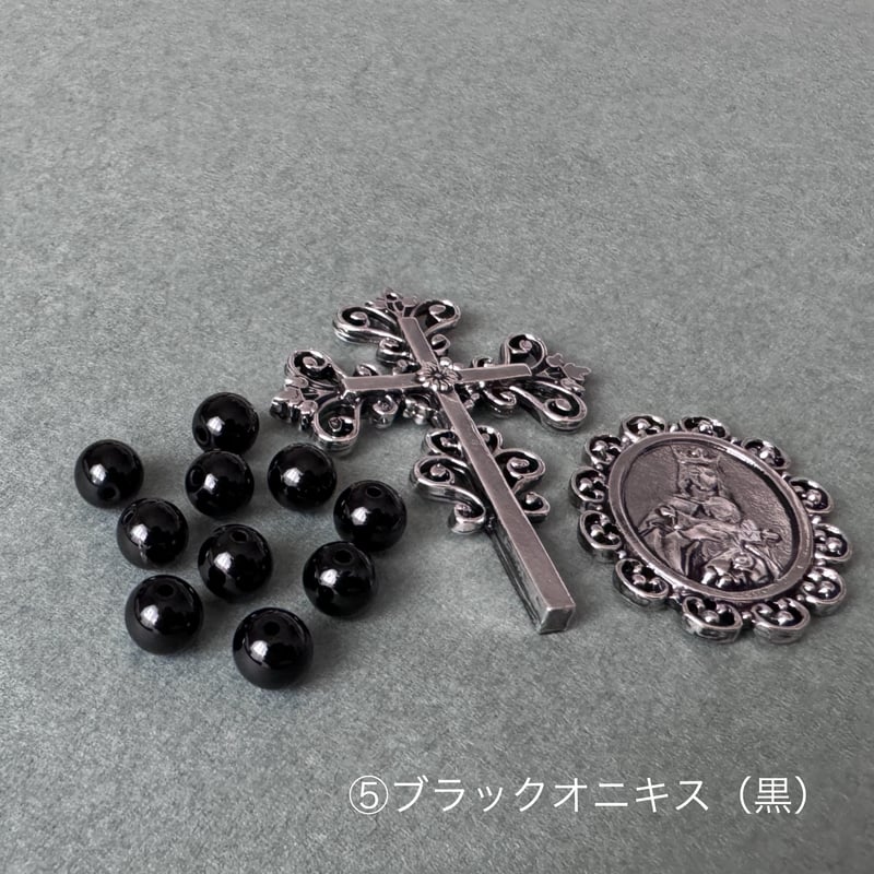 大浦天主堂・信徒発見の聖母のロザリオ＊天然石全12色 | 長崎編み