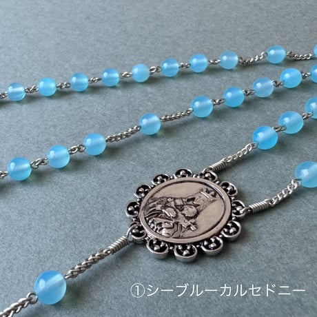 ＊大浦天主堂＊信徒発見の聖母＊5連ロザリオ（天然石6種類）