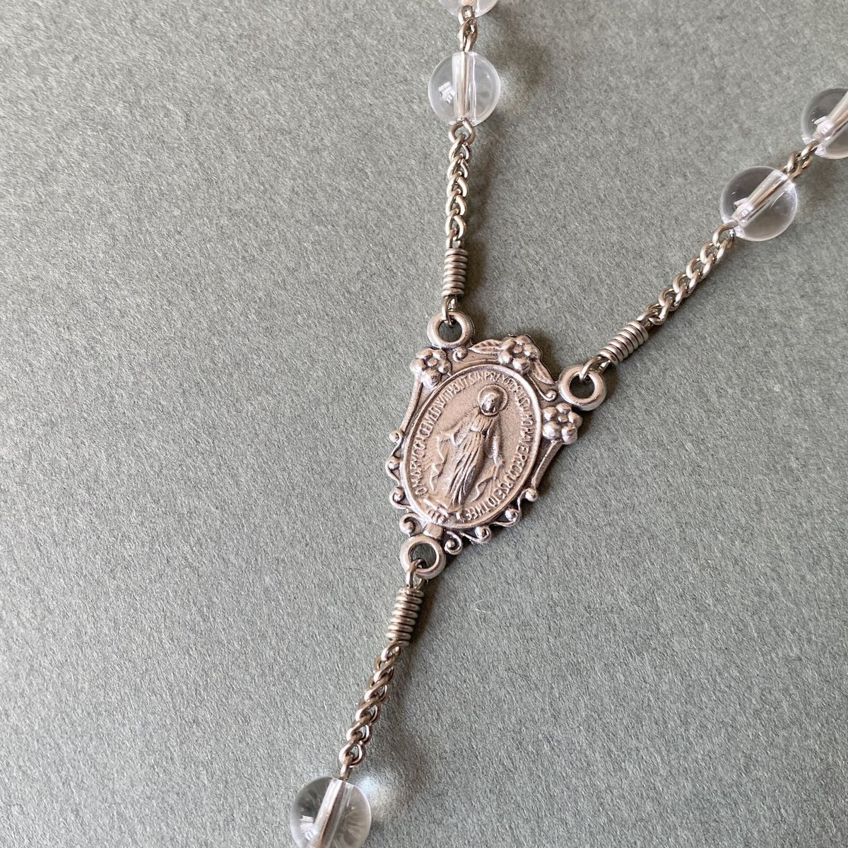 大天使ミカエル＊天然水晶のチャプレット | 長崎編みロザリオ HANA＊AKARI