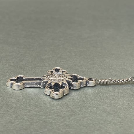 ＊聖ベネディクト＊スモーキークォーツの5連ロザリオ