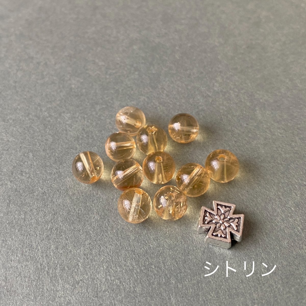 お花模様のクロス＊ロザリオブレスレット（天然石8種類より） | 長崎