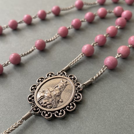 ＊展示＊大浦天主堂＊信徒発見の聖母＊ロードナイト（薔薇輝石）の5連ロザリオ