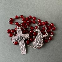 ＊天然石7種類＊大天使ミカエルと教皇フランシスコのロザリオ