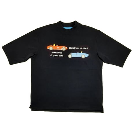 COURSE（コース） Tシャツ 半袖 クラシック レーシングカー イラスト メンズ ネイビー コットン 日本製（ CR512002-80）