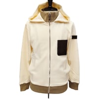 COURSE＜コース＞フーテッドブルゾン Winter Cotton Hooded parka Ecru  オフホワイト(CR223002-01)