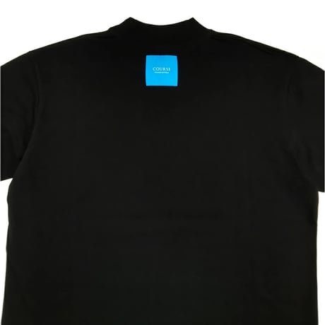 COURSE（コース） Tシャツ 半袖 レタード イラスト メンズ ブラック 黒地 コットン 日本製（ CR512001-99）