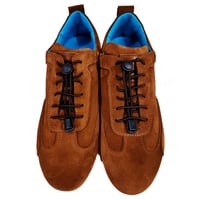 【新入荷】COURSE（コース） ドライビング・シューズ ローカット メンズ・レディース イタリア製 キャラメル スエード ワンタッチ レースロック 伸びる紐 男女兼用( CR520001-71)