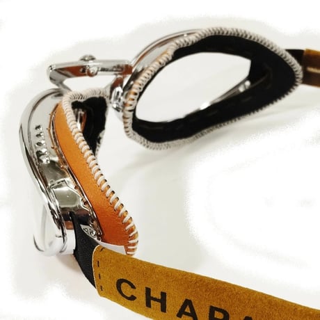 CHAPAL シャパル フランス製 羊革 ゴーグル(小)  オレンジ ヴィンテージカー クラシックカー レース ドライビング ギア(CH002-30)